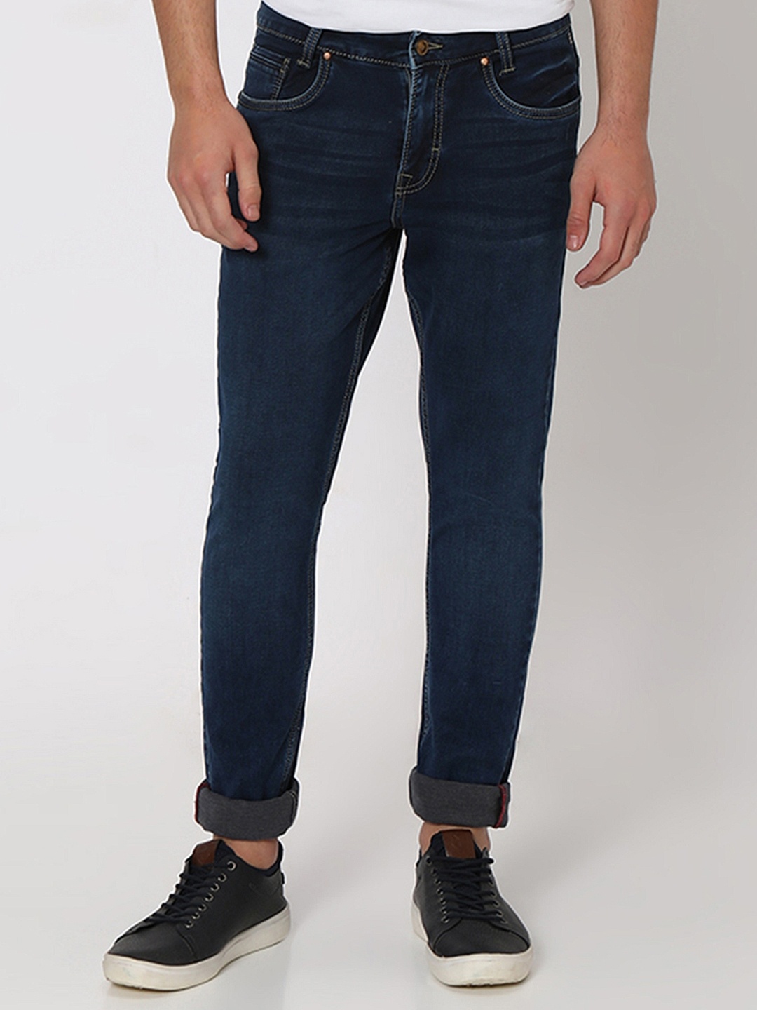 

Mufti Men Mid-Rise Skinny Fit Clean Look Stretchable Jeans, Blue