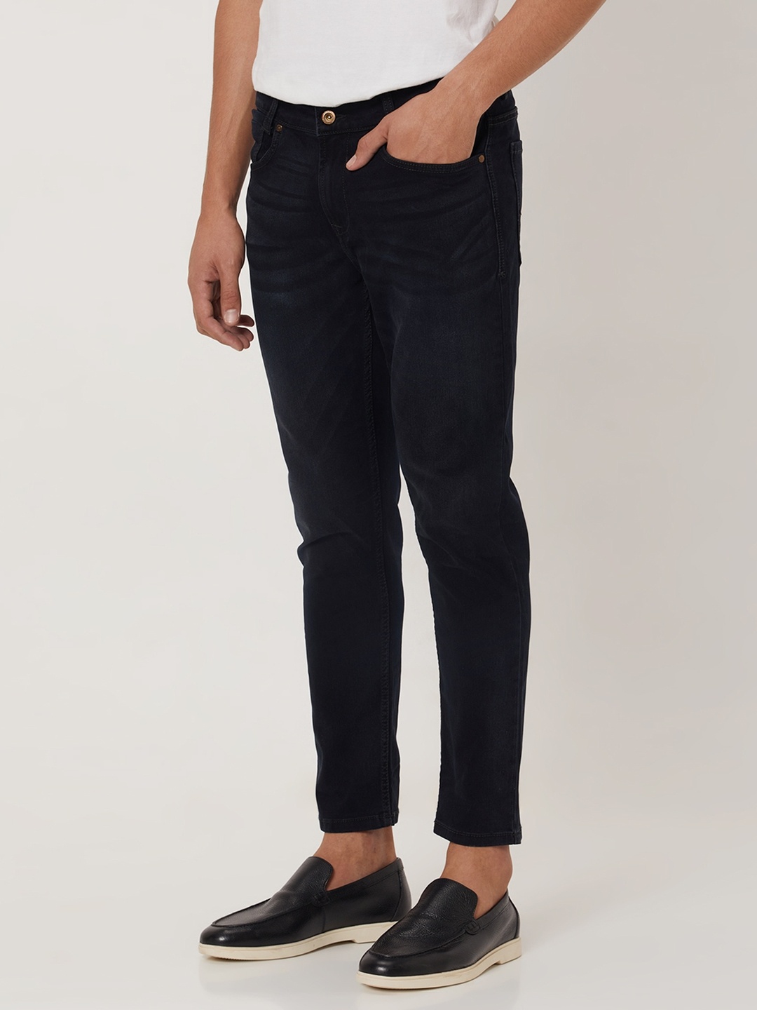 

Mufti Men Skinny Fit Mid-Rise Clean Look Stretchable Jeans, Blue