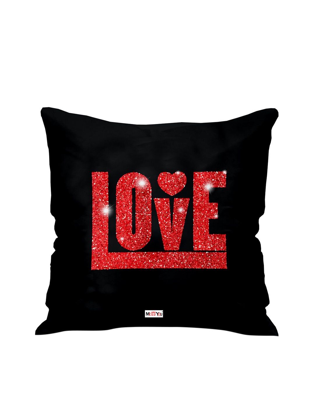 

ME & YOU Black & Red Square Shaped Printed Cushion Home Gift Sets