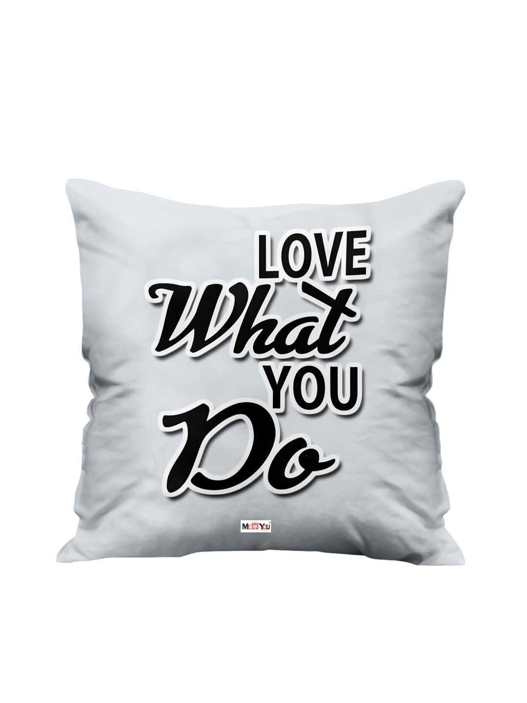 

ME & YOU White & Black Printed Fibre Filled Square Cushion