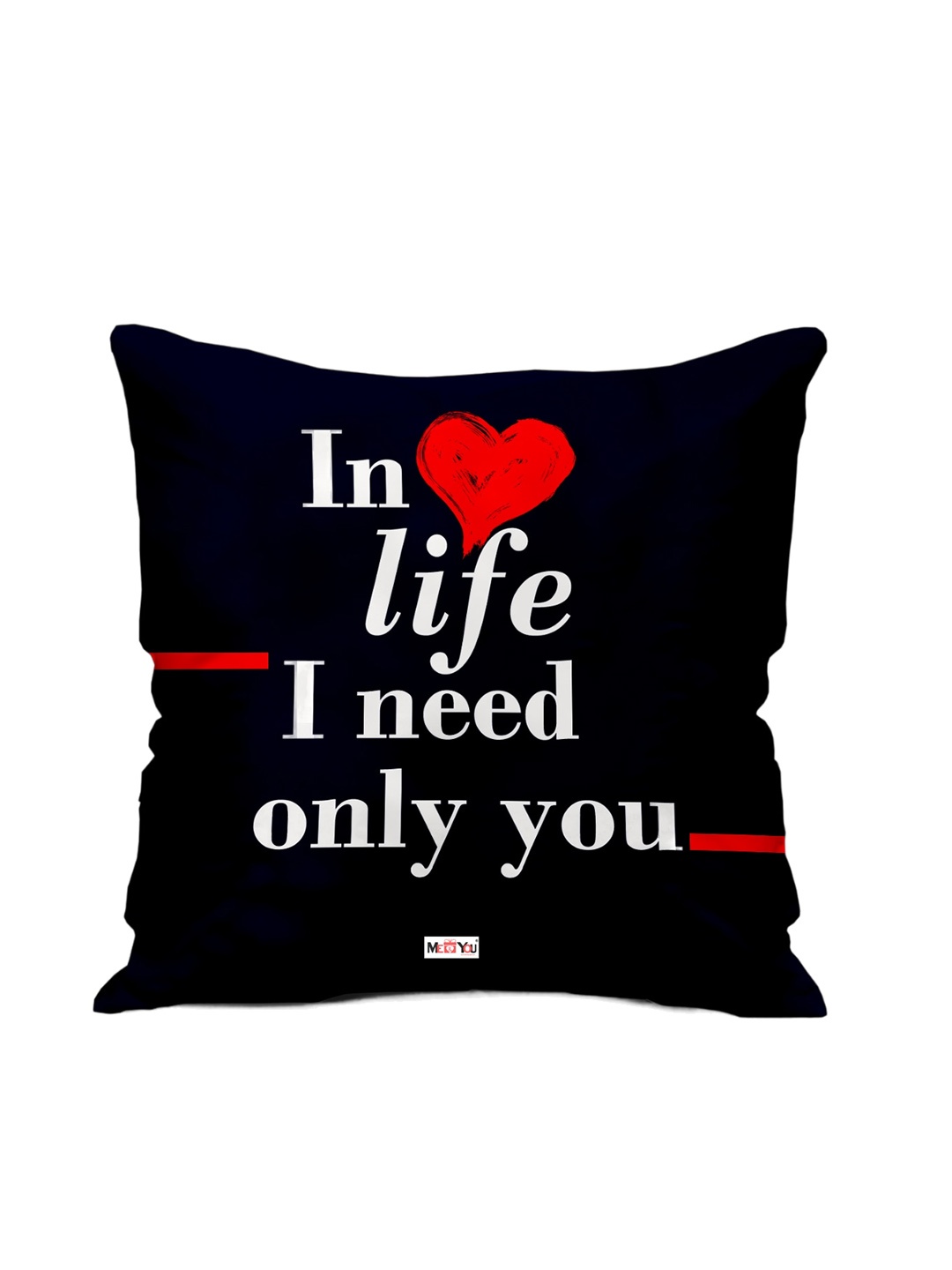 

ME & YOU Black & White Printed Square Pre-Filled Cushion