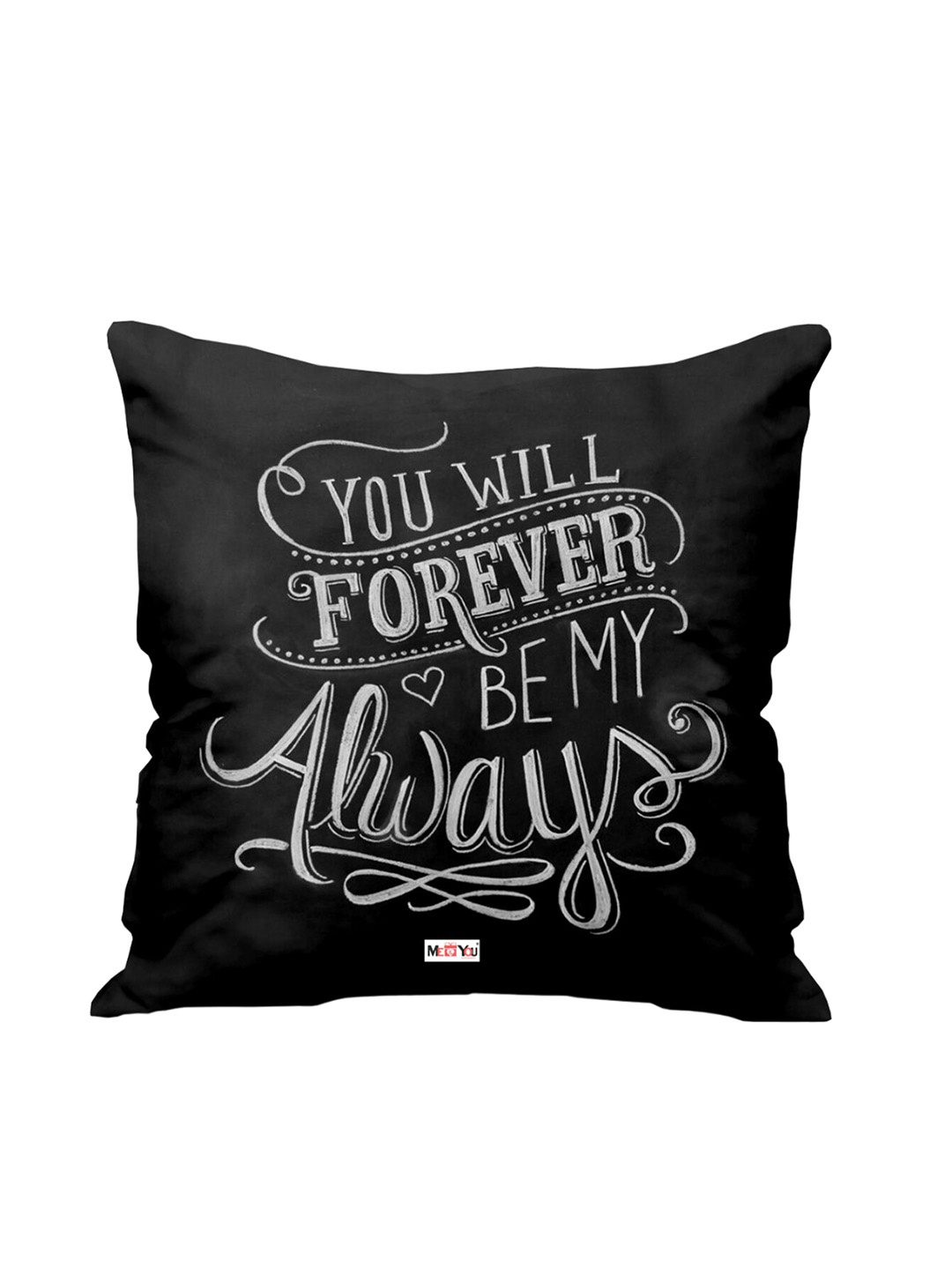 

ME & YOU Black & White Printed Square Pre-Filled Cushion