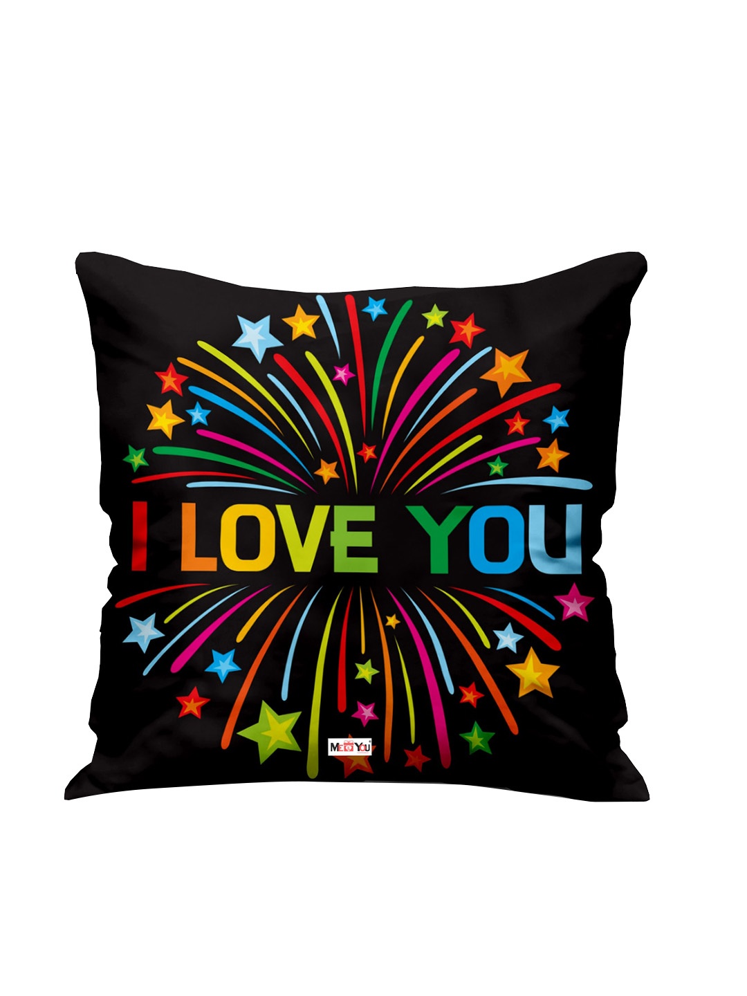 

ME & YOU Black Printed Filled Cushion