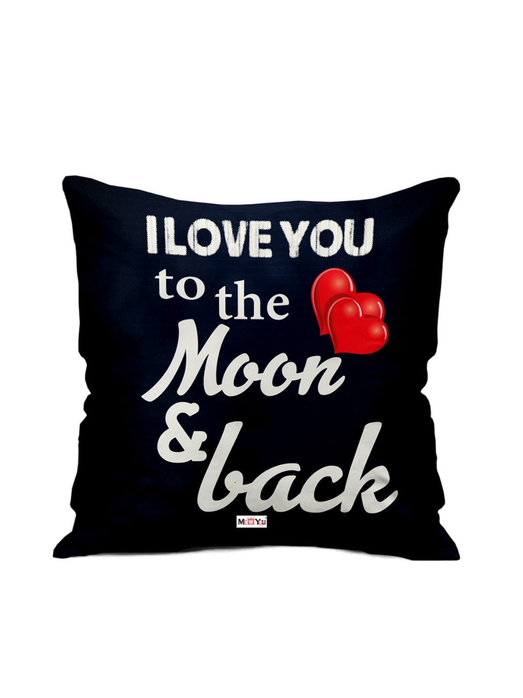 

ME & YOU Blue & White Printed Square Pre-Filled Cushion