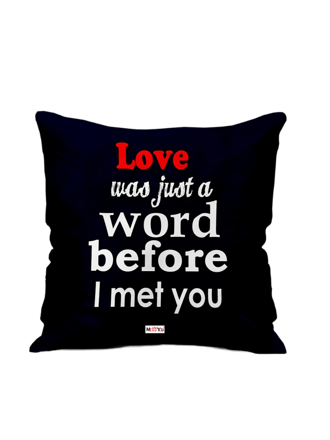 

ME & YOU Black & White Printed Fibre Filled Square Cushion