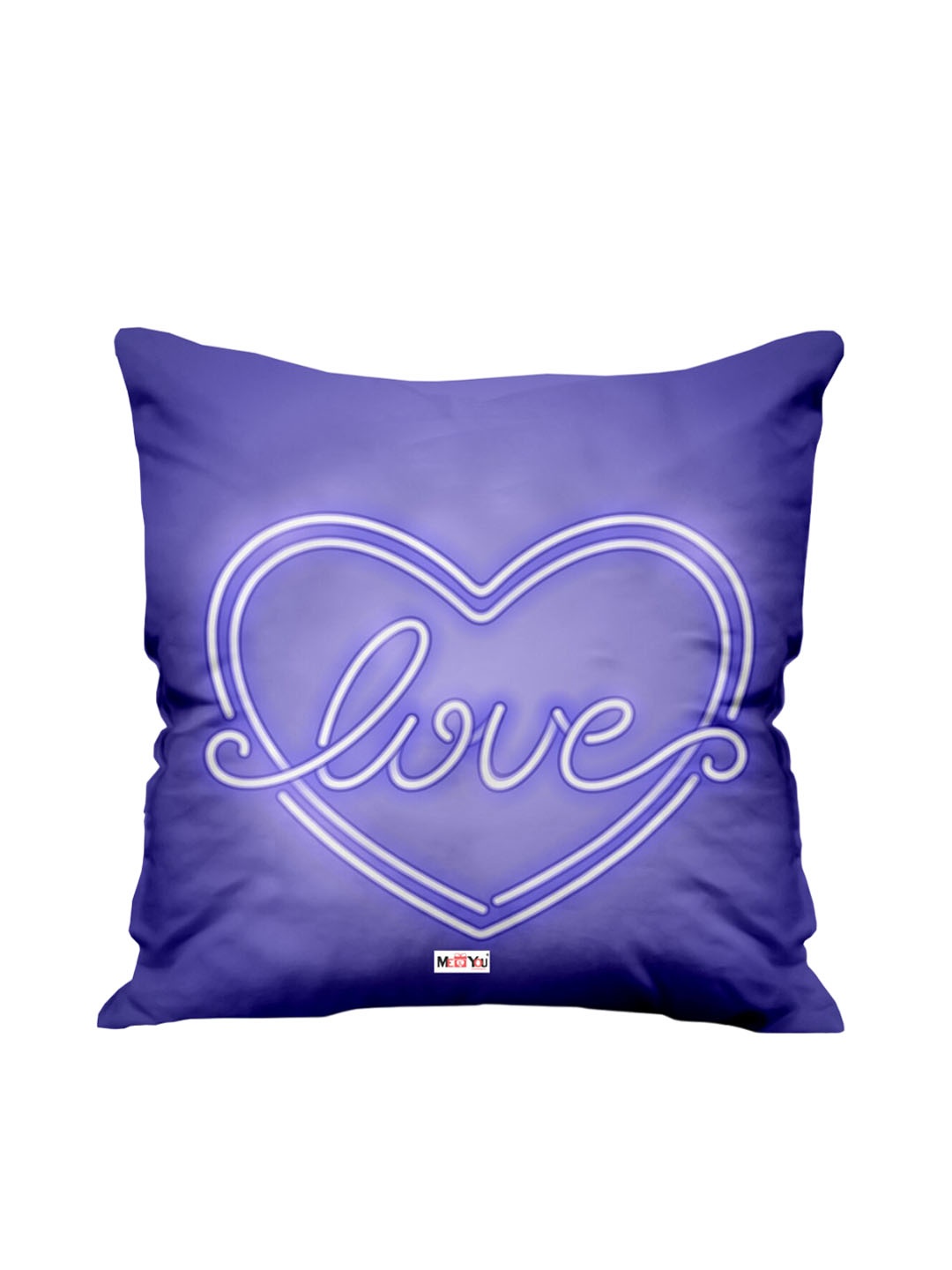 

ME & YOU Blue Printed Square Pre-Filled Cushion
