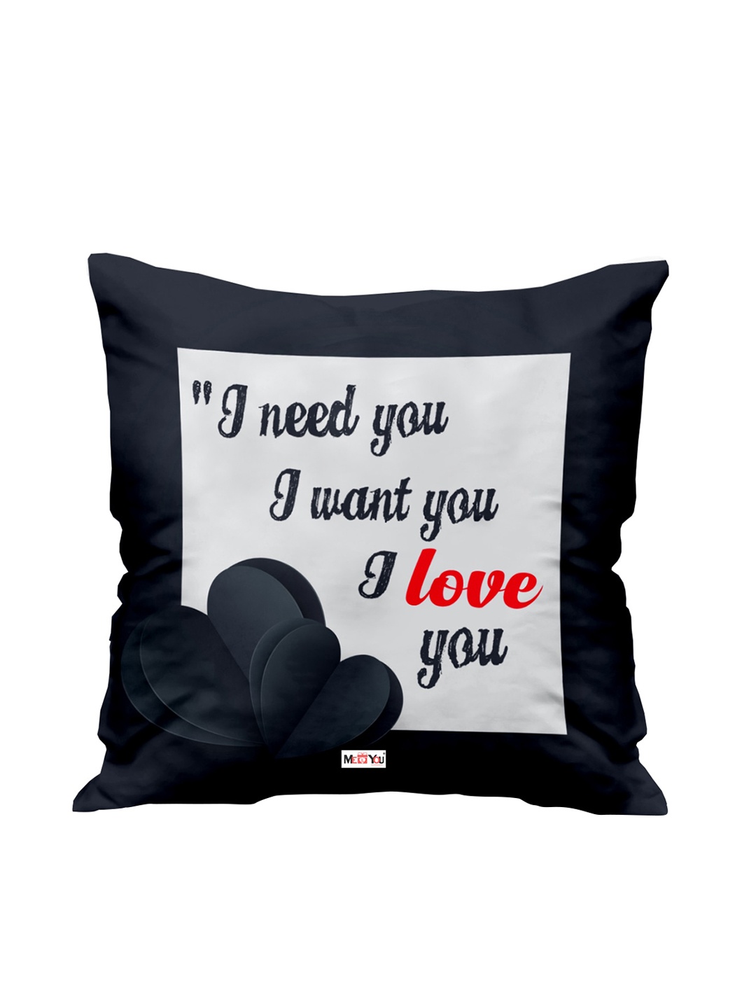 

ME & YOU Black & White Fibre Filled Ultra Soft Cushion