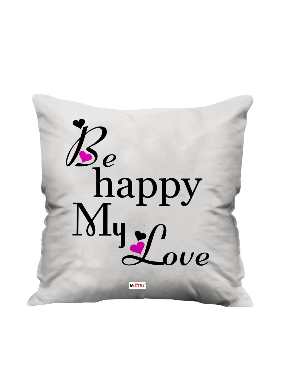 

ME & YOU White & Black Printed Fibre Filled Square Cushion