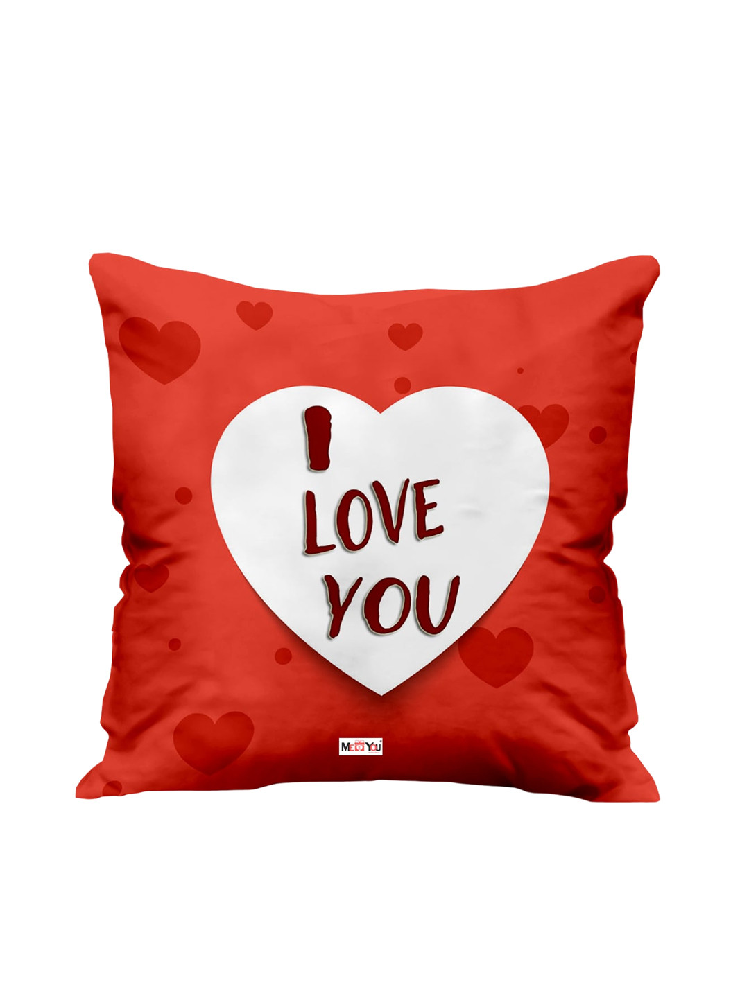 

ME & YOU Red & White Love Printed Ultra soft Filled Cushion