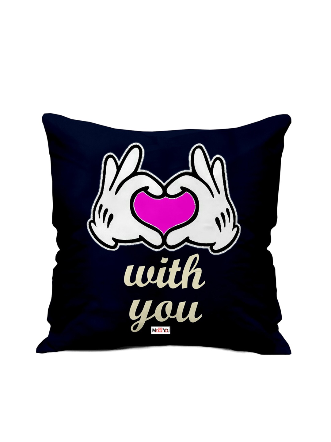 

ME & YOU Black & White Love Printed Square Fibre Filled Cushion