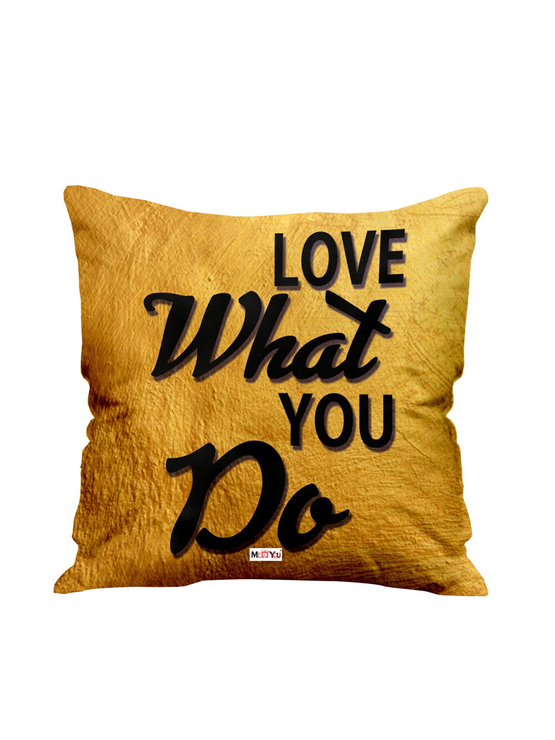 

ME & YOU Ultra-Soft Printed Square-Shaped Fibre Pre Filled Cushion, Yellow