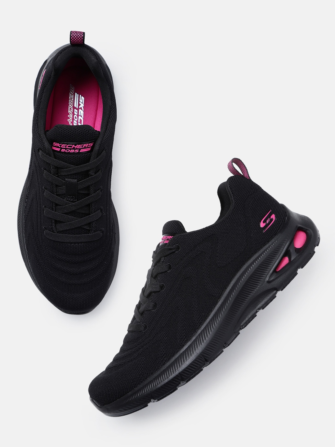 

Skechers Women Bobs Unity - Cool Optic Sneakers, Black