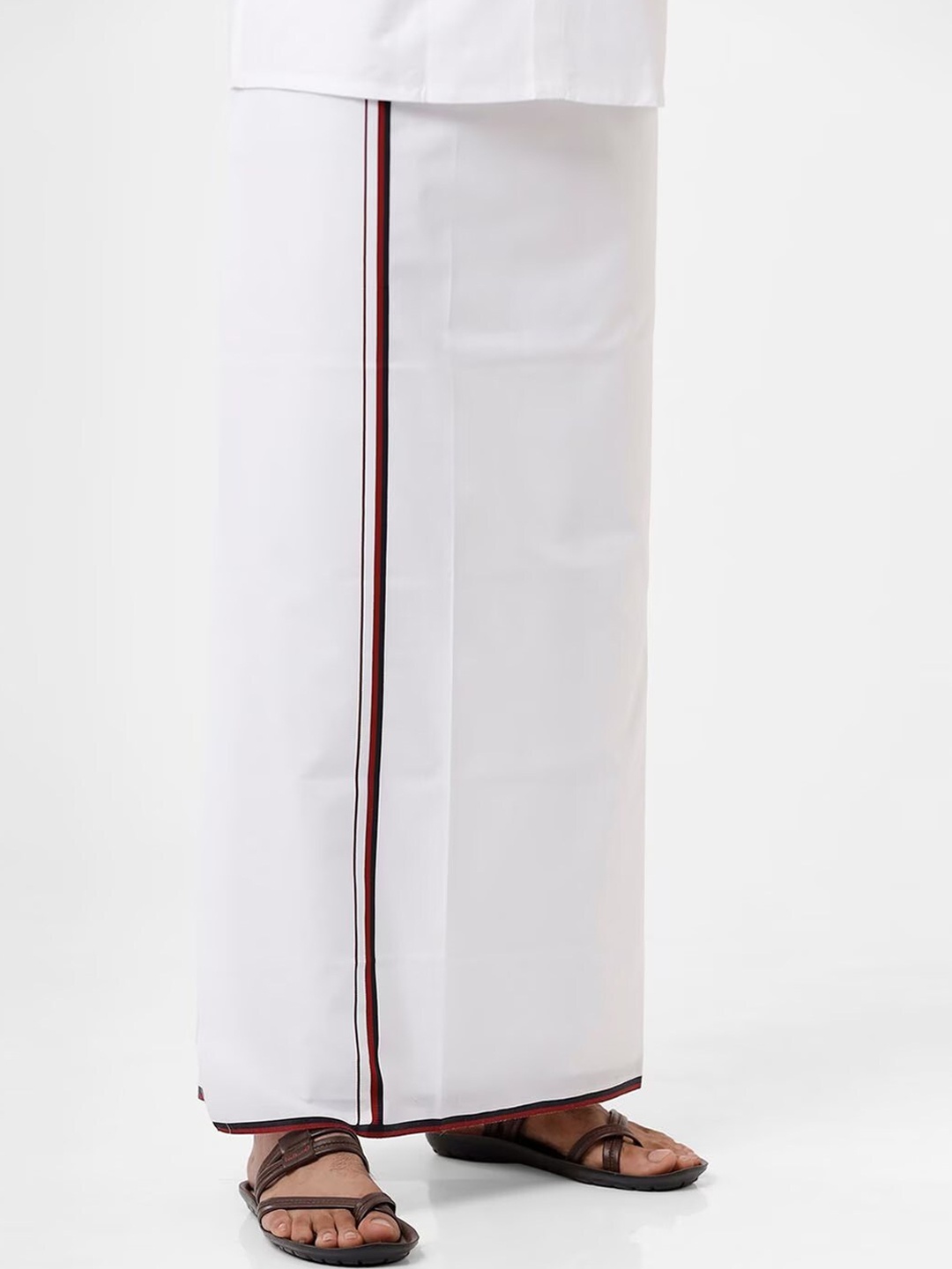 

Ramraj Mid-Rise Cotton Dhotis, White