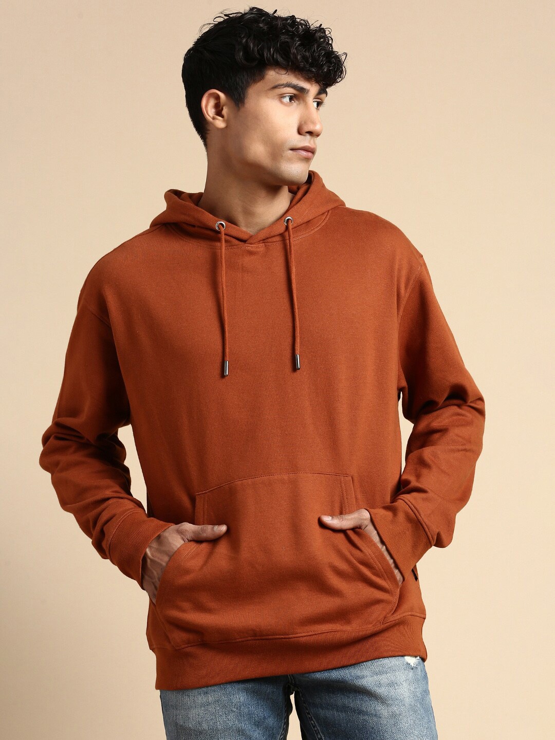 

The Roadster Lifestyle Co. Rust Relaxed Fit Hooded Sweatshirts