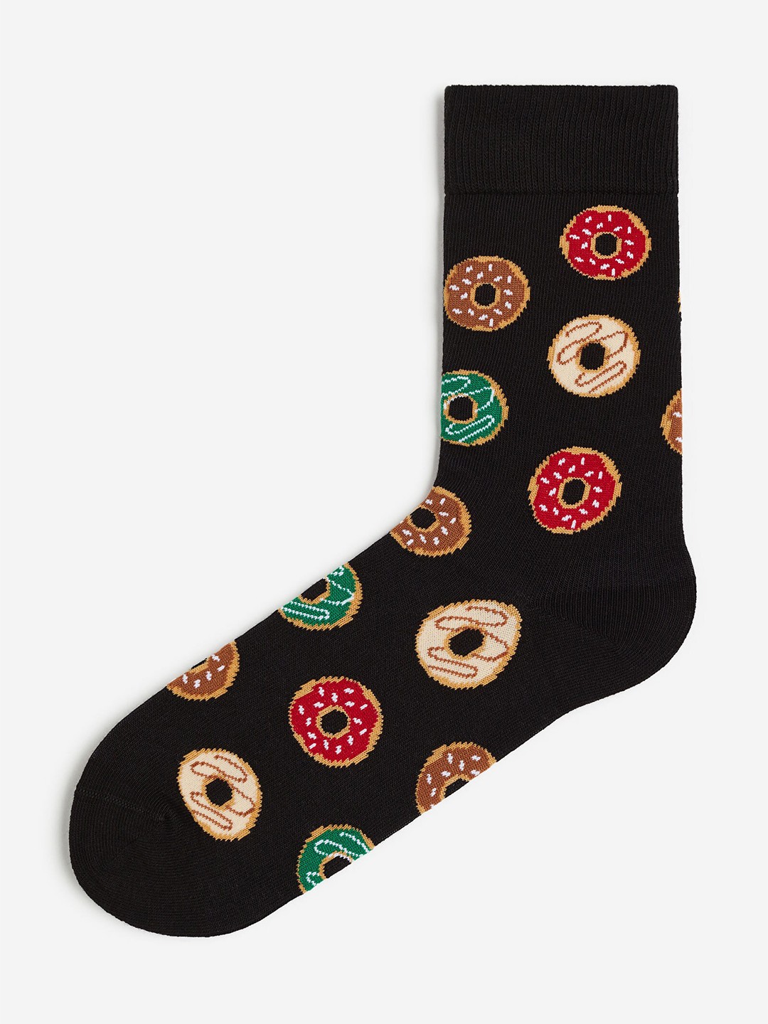 

H&M Men Jacquard-Knit Socks, Black