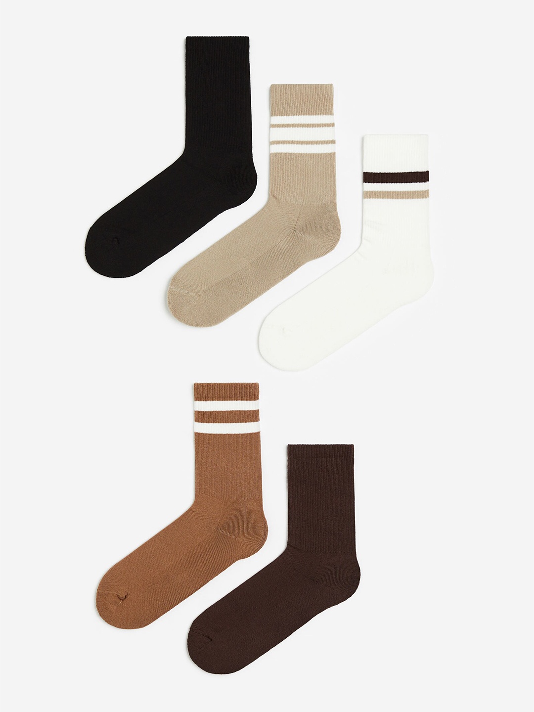 

H&M Men 5-Pack Socks, Beige
