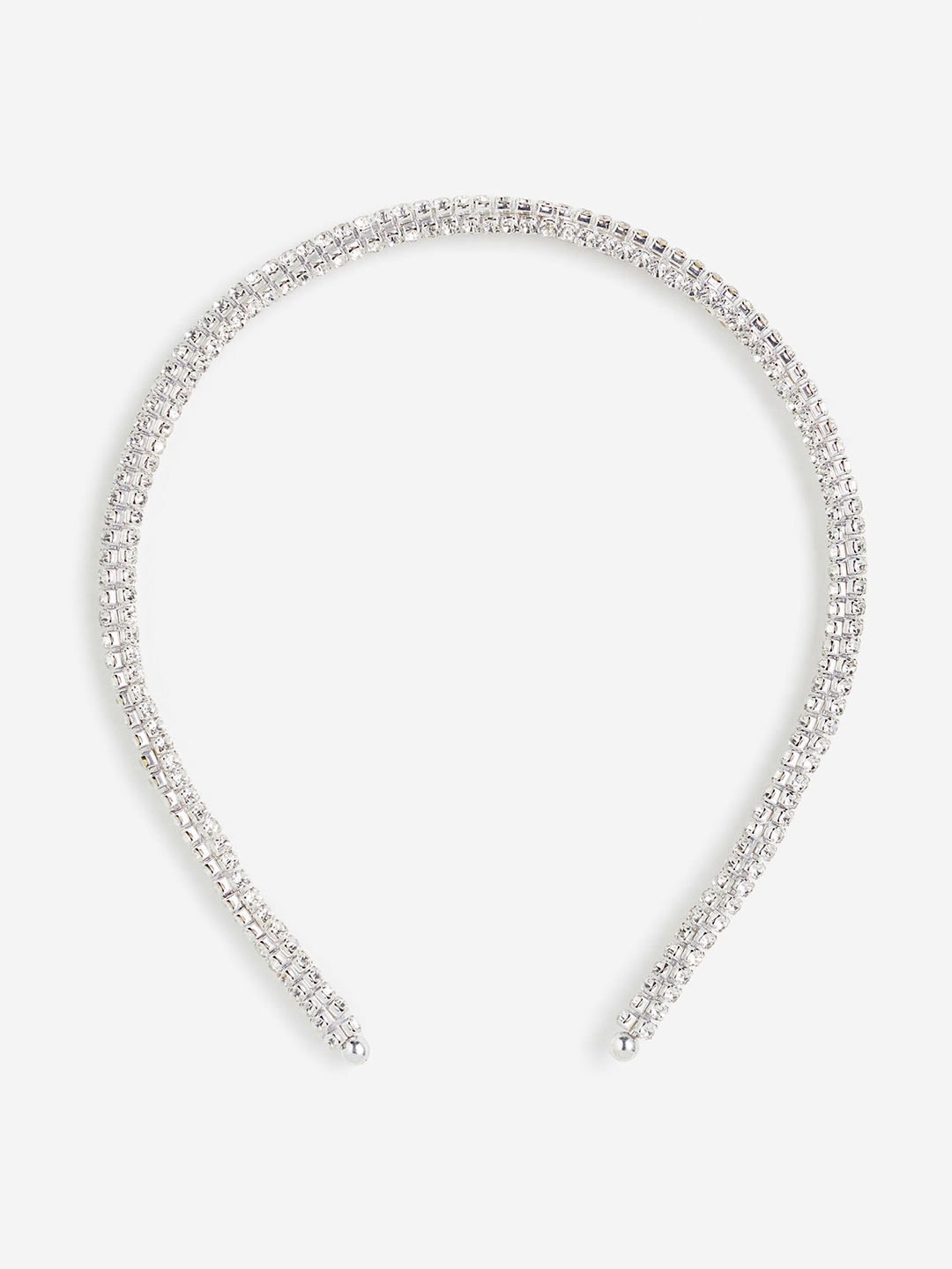 

H&M Rhinestone-Embellished Alice Band, Silver