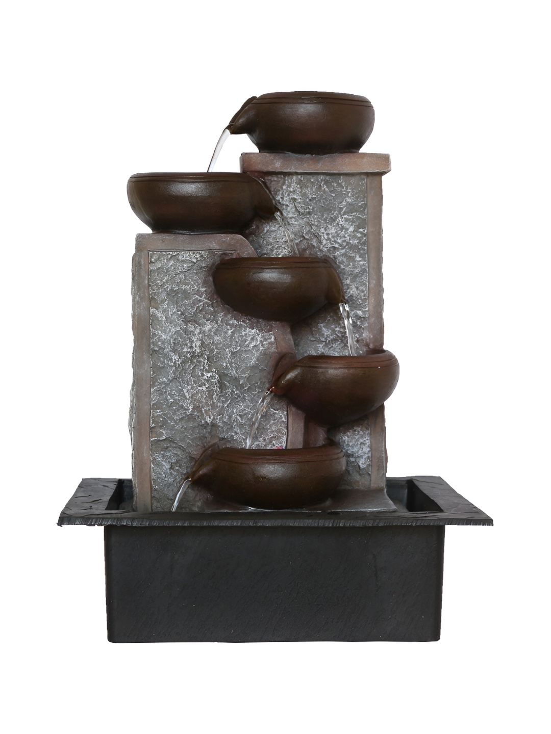 

CHRONIKLE Grey & Brown Textured 5-step Indoor Fountain
