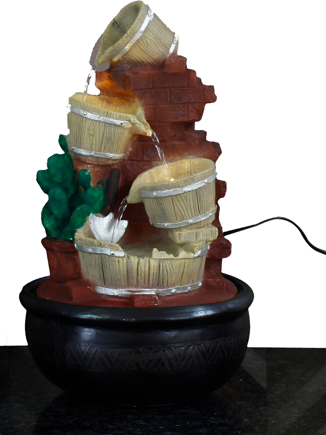 

CHRONIKLE Brown & Beige 4-Step Water Fountain