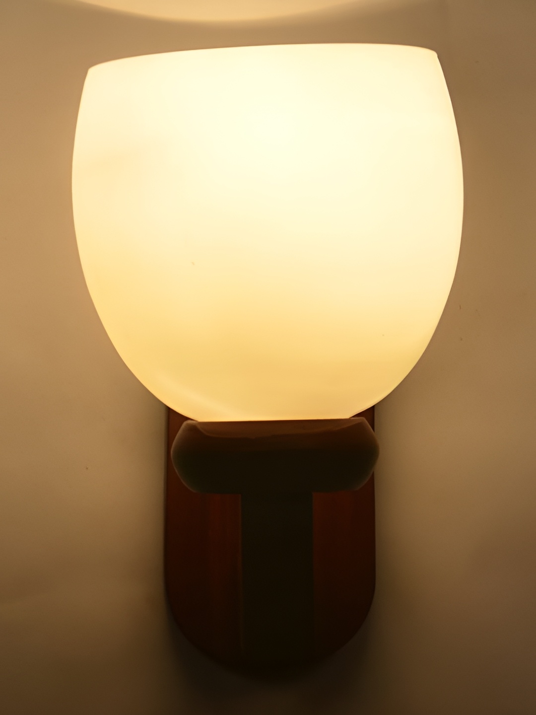 

Afast White and Brown Glass Wall Lamp