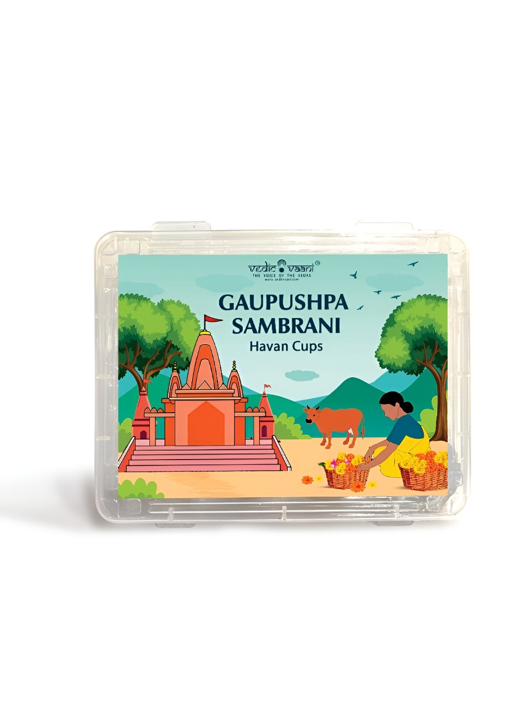

VEDIC VAANI Brown Gaupushpa Sambrani Havan Cups