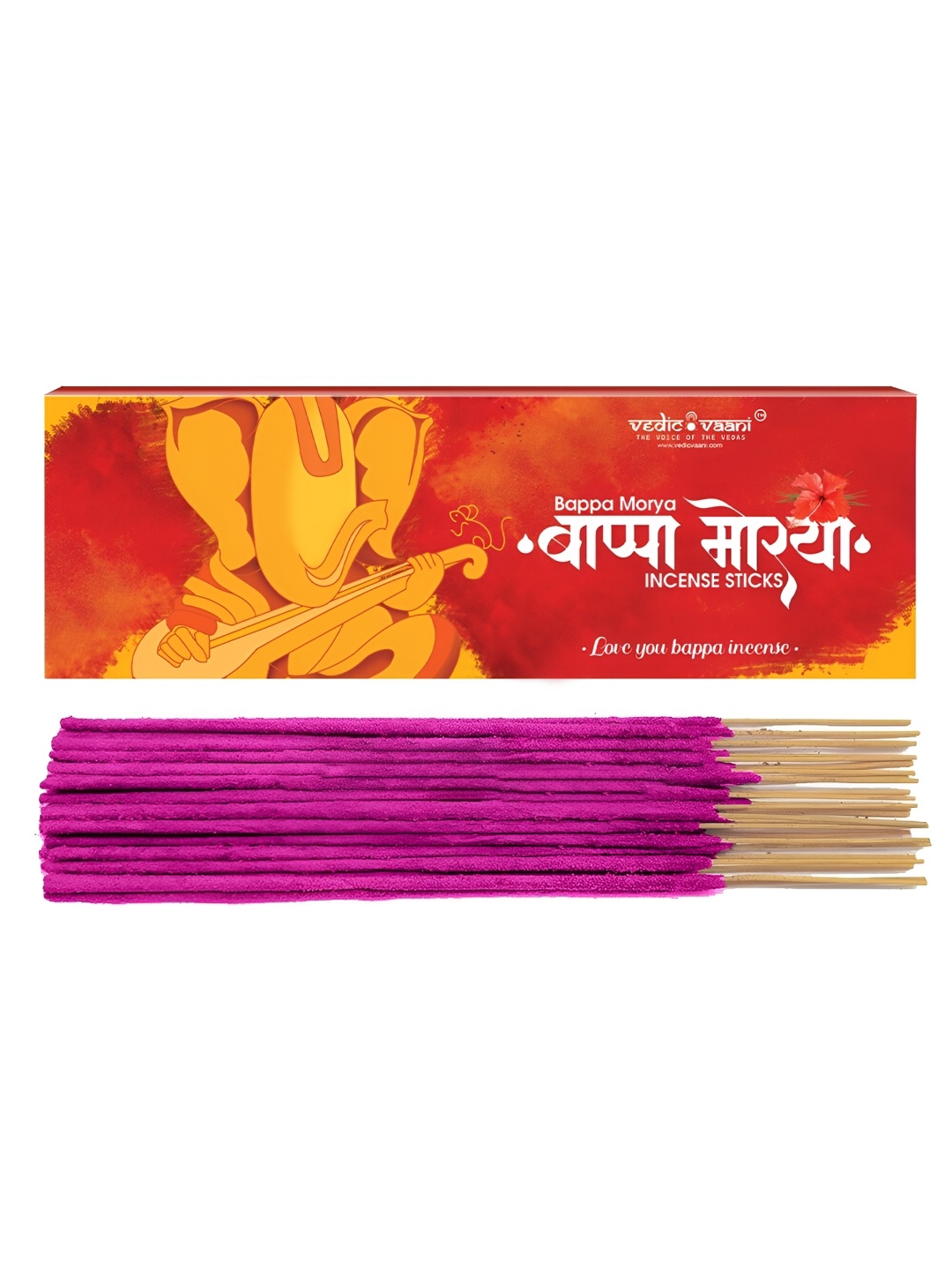 

VEDIC VAANI Brown & Pink Bappa Morya Masala Incense Sticks