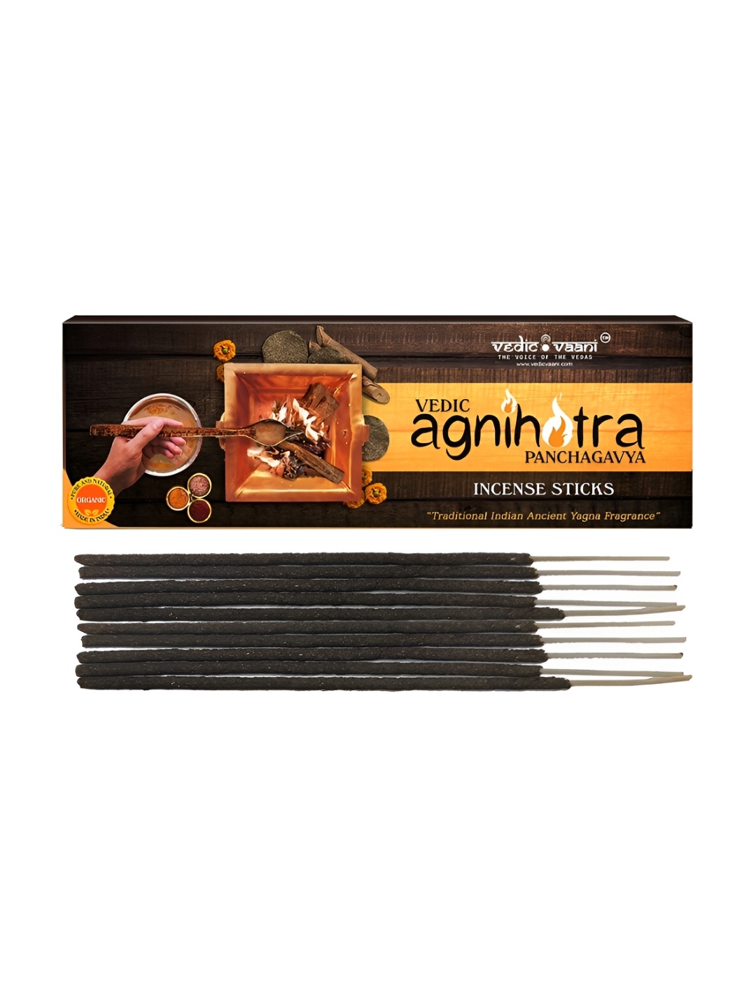 

VEDIC VAANI Brown Natural Vedic Agnihotra Panchagavya Incense Sticks