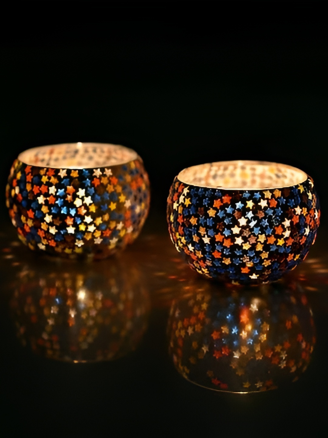 

ECLAT FURNISH White 2 Pieces Tea Light Holders Showpieces