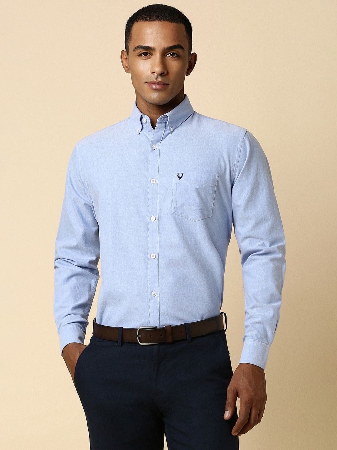 

Allen Solly Men Blue Slim Fit Formal Shirt