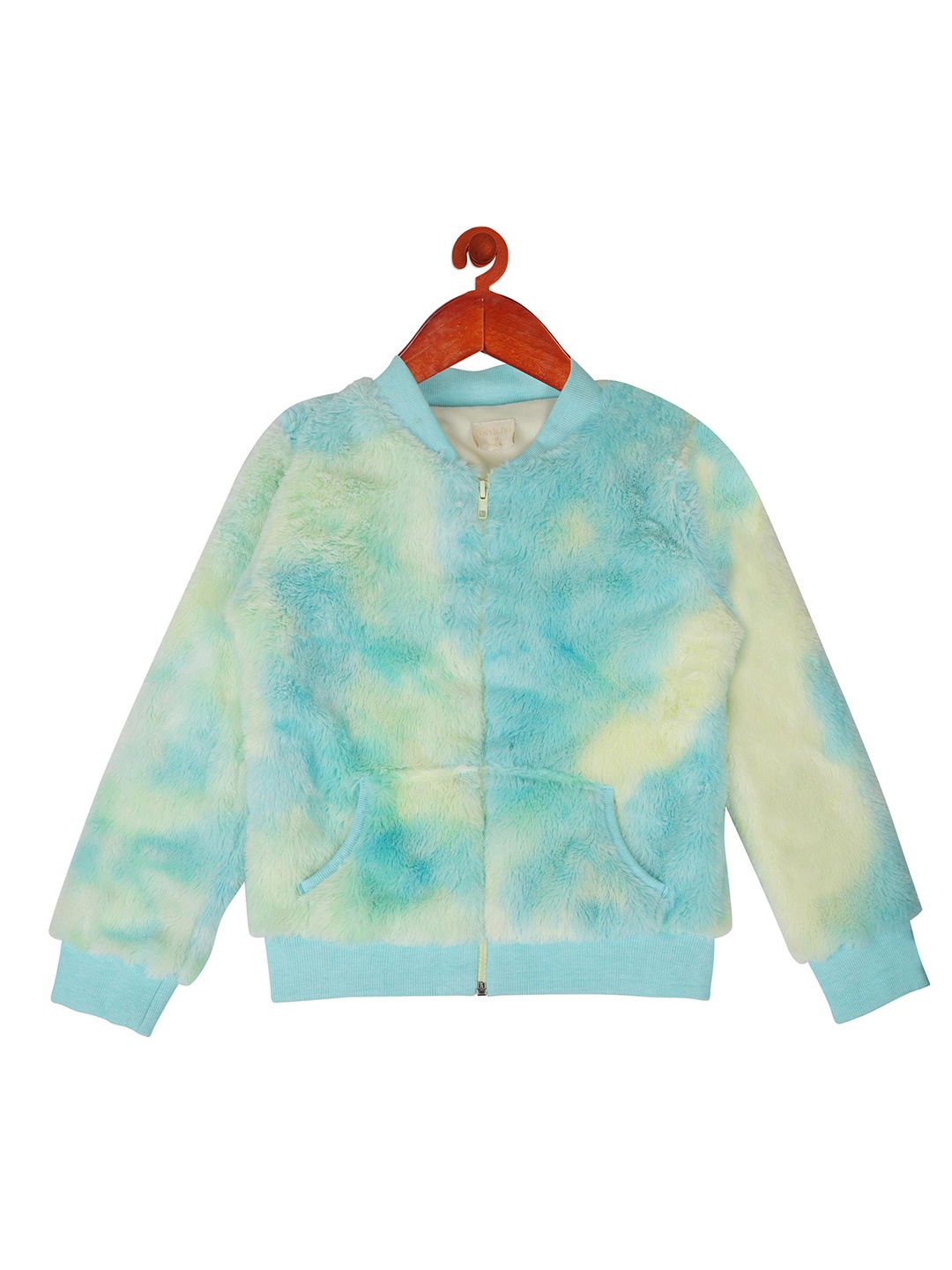 

Tiny Girl Self Design Mock Collar Sweatshirt, Blue