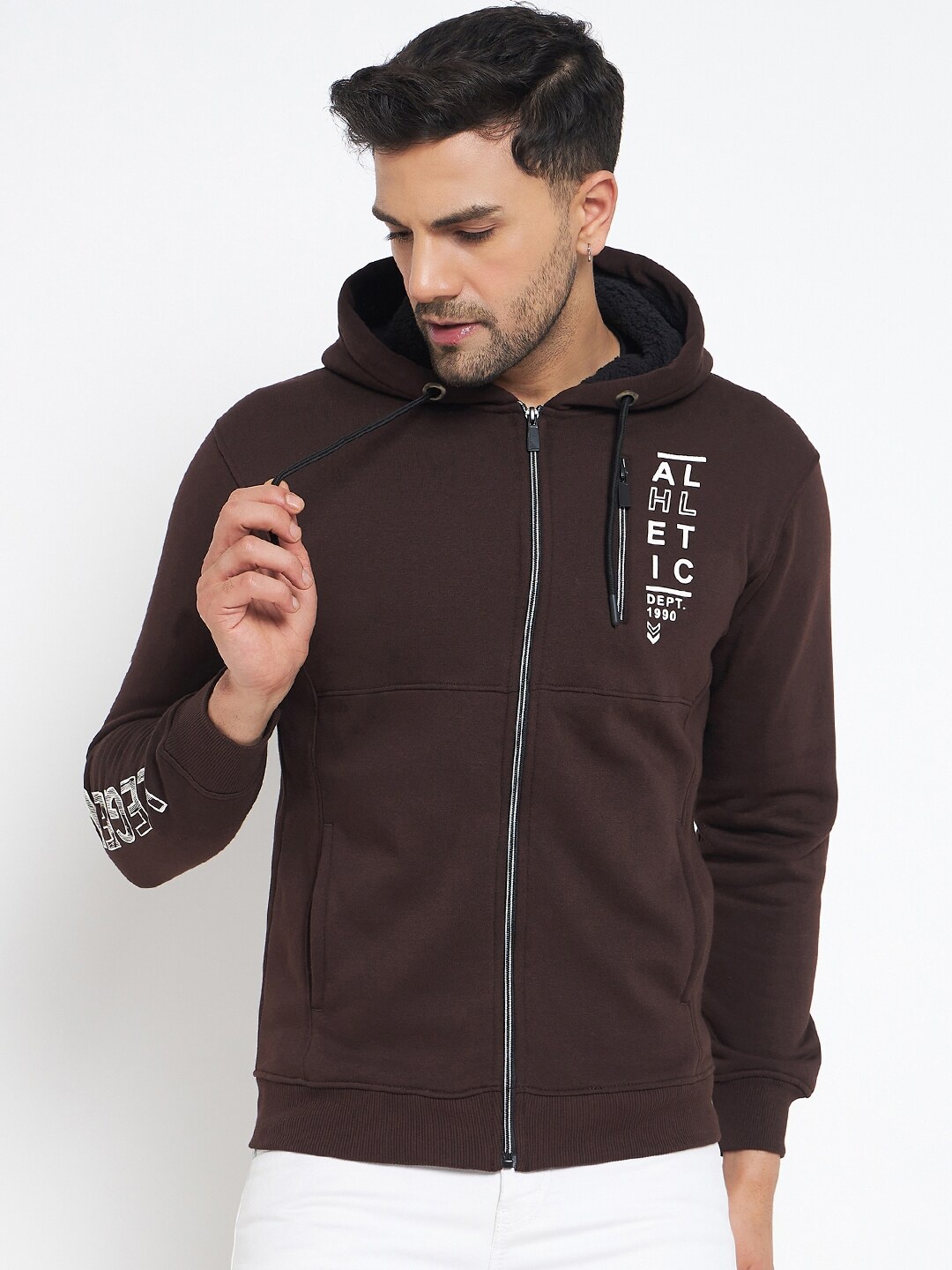 

Duke Typography Printed Hooded Fleece Sweatshirt, Brown