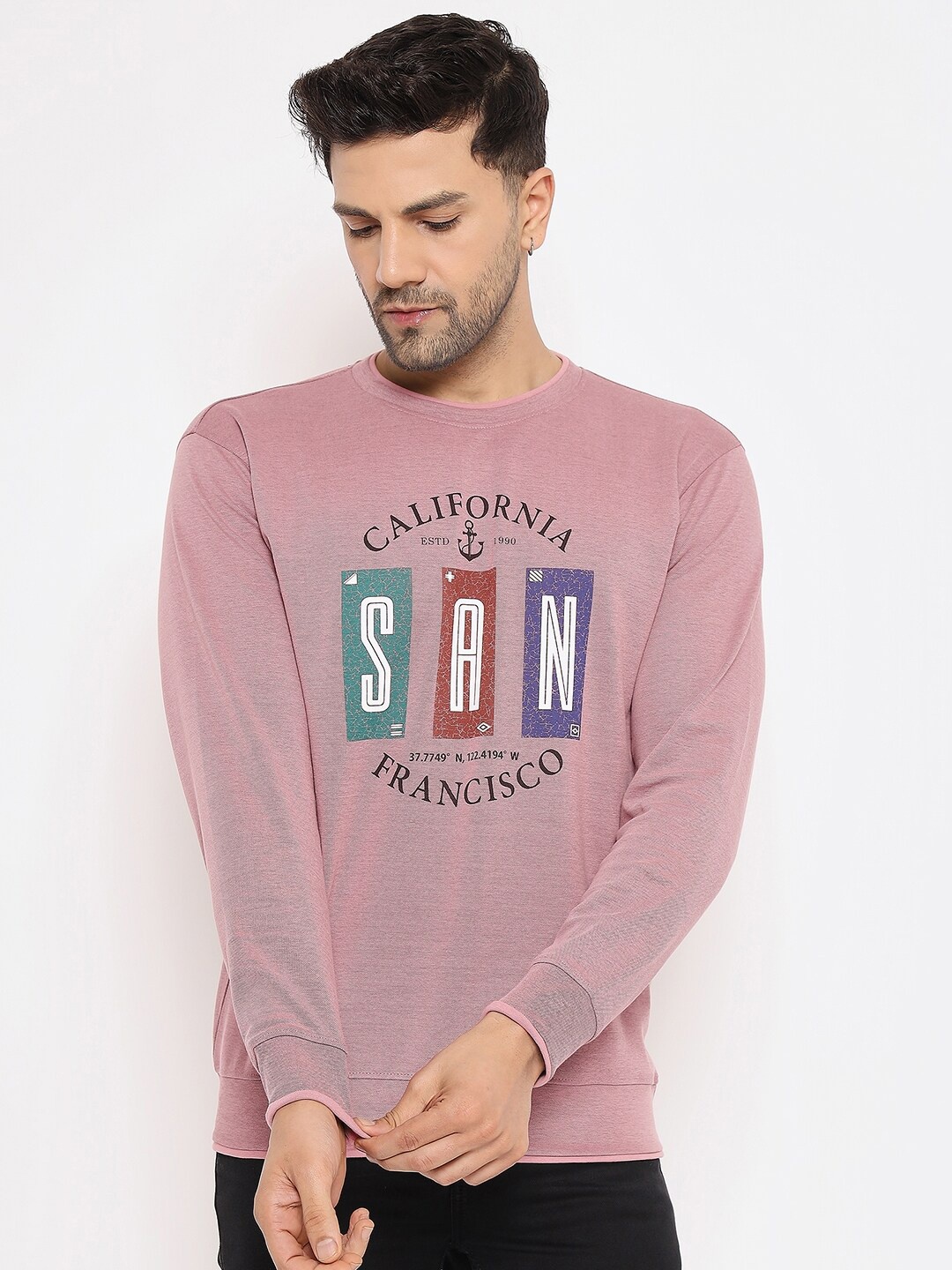 

Duke Typography Printed Fleece Pullover Sweatshirt, Pink
