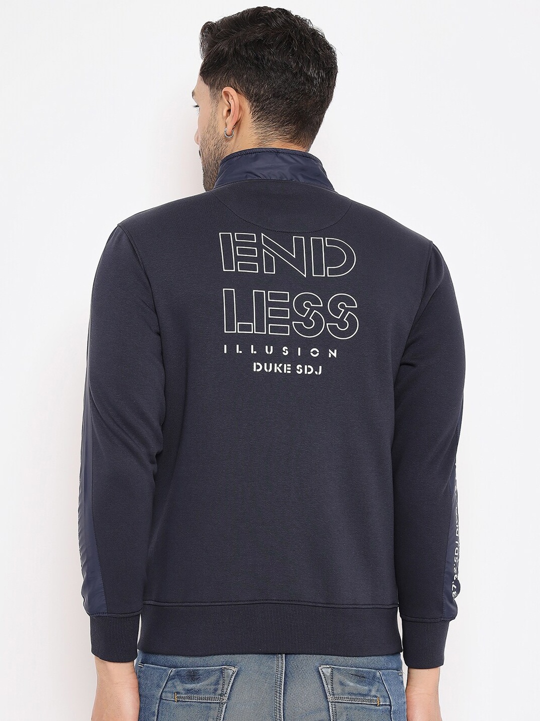

Duke Typography Printed Mock Collar Fleece Sweatshirt, Blue