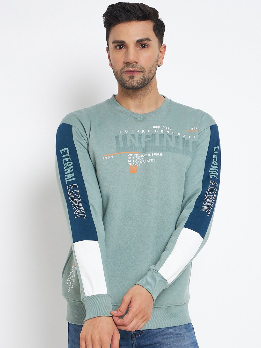 

Duke Typography Printed Fleece Sweatshirt, Green
