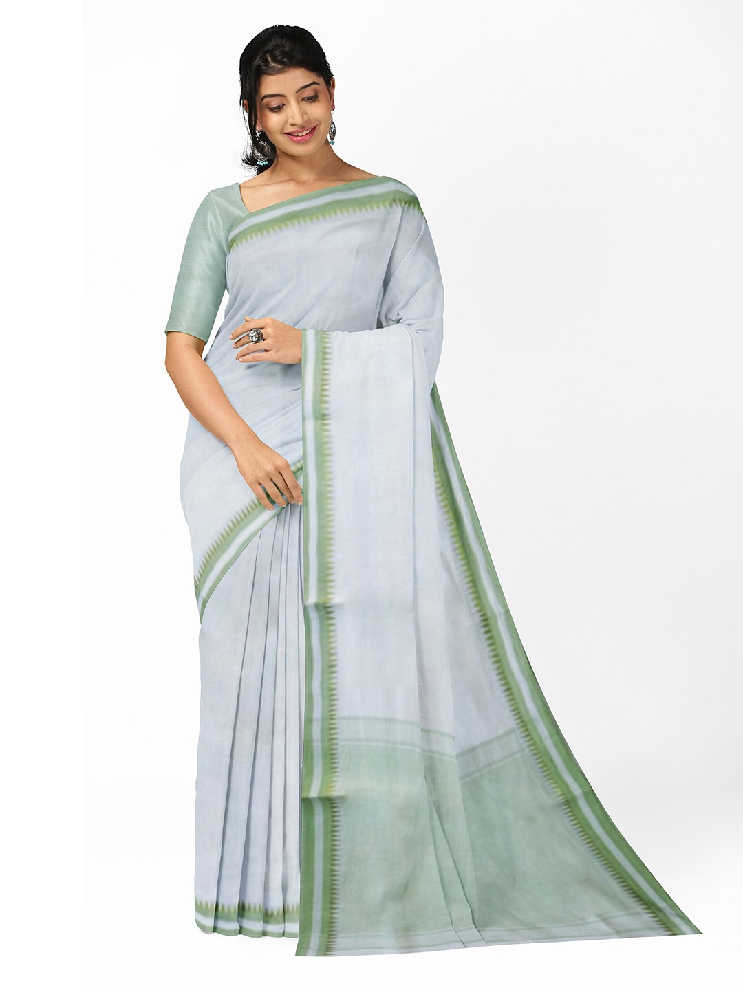 

APCO Woven Pure Cotton Saree, White