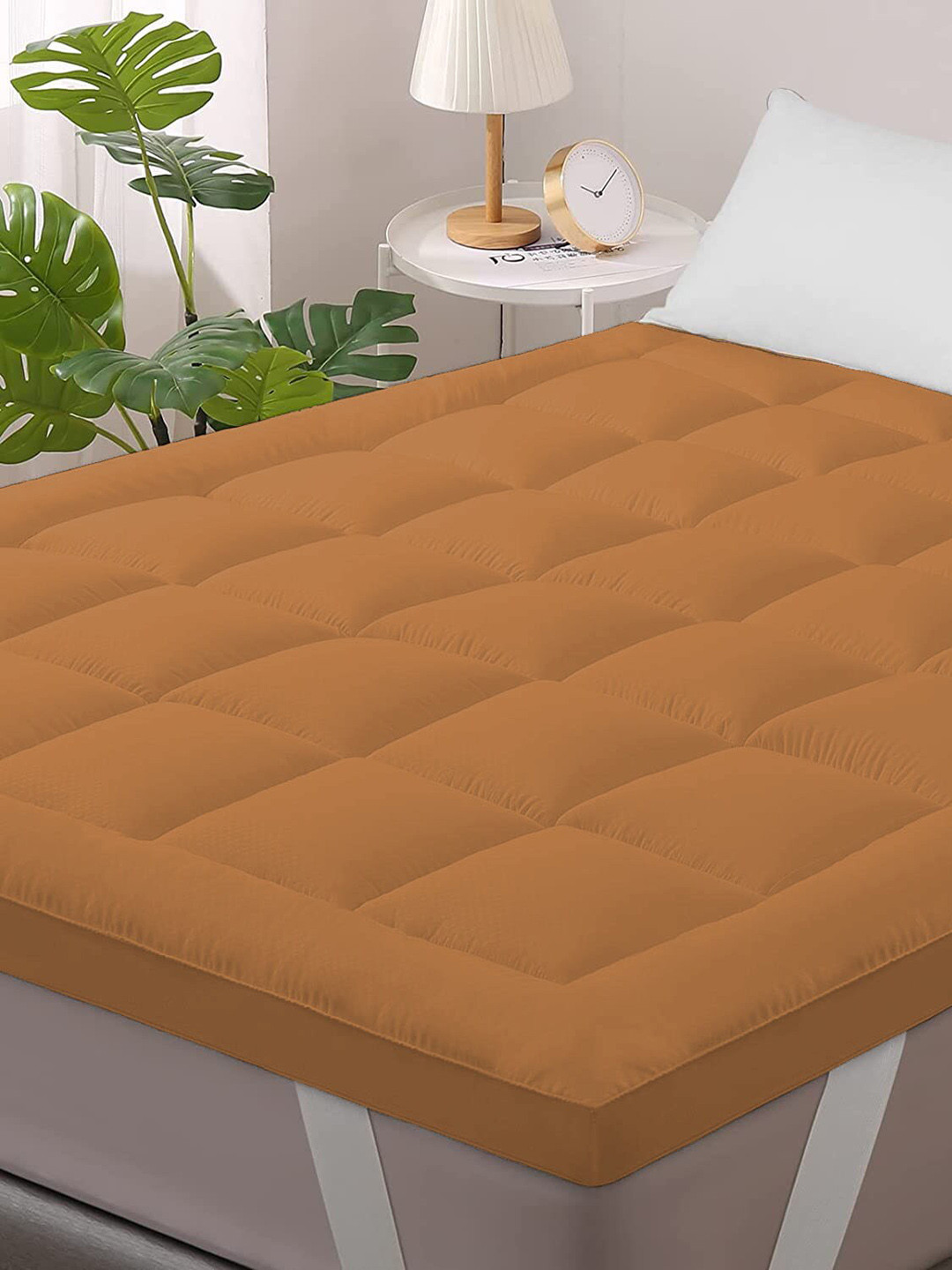 

Jaipur Linen Coffee Brown Quilted Breathable Mattress Protector