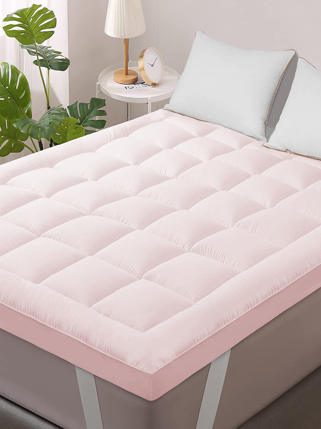 

Jaipur Linen Pink Quilted Breathable Mattress Protector