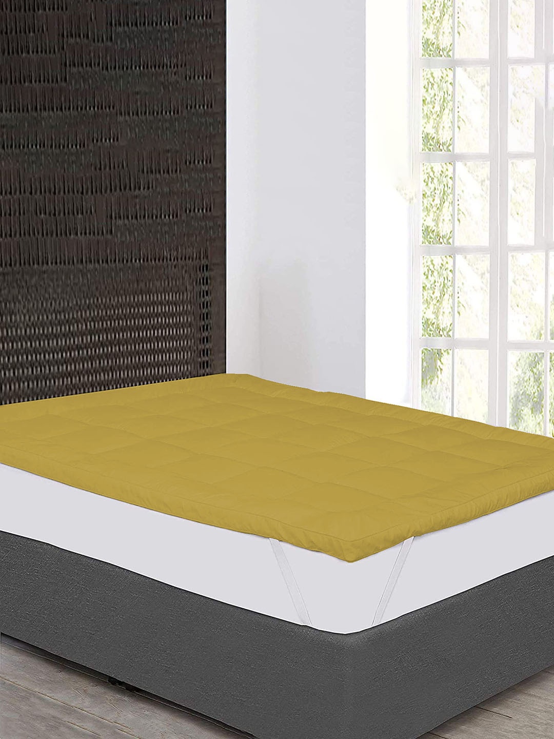 

Jaipur Linen Olive Quilted Breathable Mattress Protector