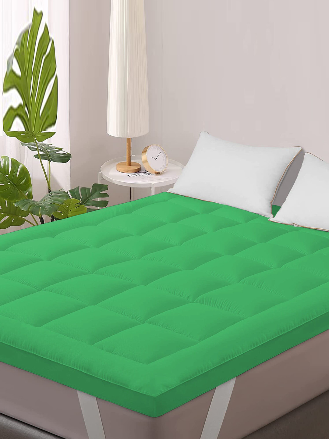 

Jaipur Linen Green Quilted Breathable Mattress Protector