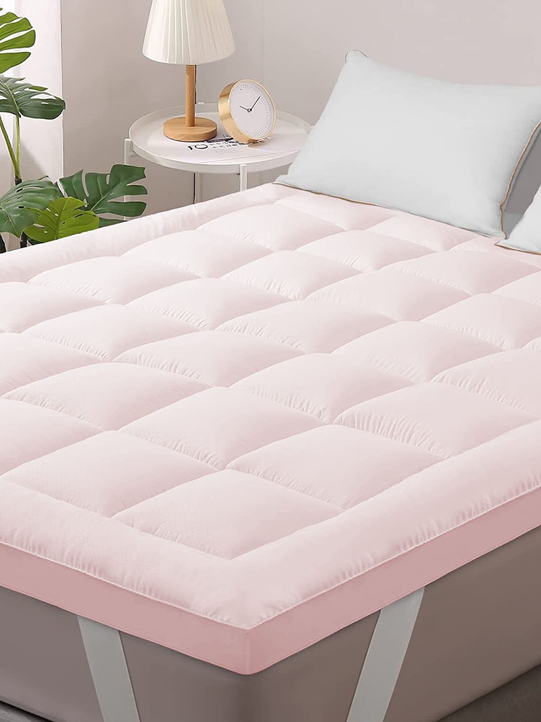

Jaipur Linen Pink Quilted Breathable Mattress Protector