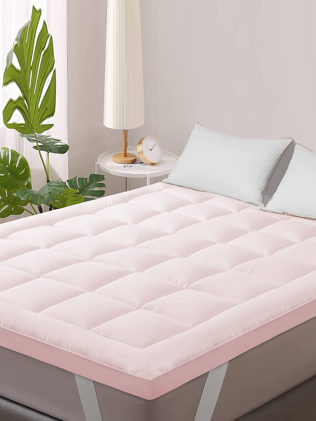 

Jaipur Linen Pink Quilted Breathable Mattress Protector