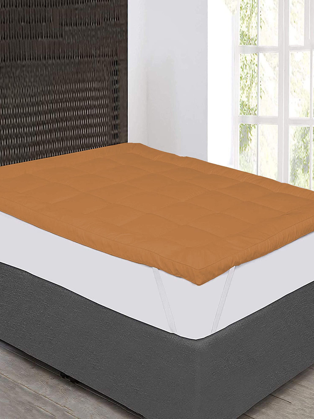 

Jaipur Linen Coffee Brown Quilted Breathable Mattress Protector