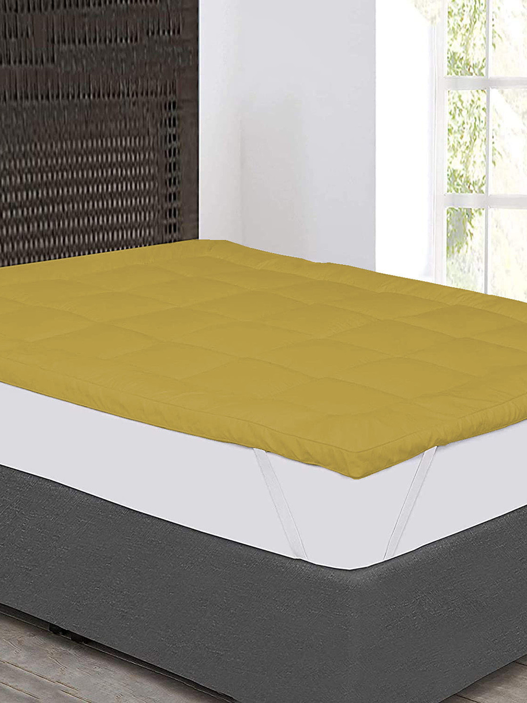 

Jaipur Linen Olive Quilted Breathable Mattress Protector