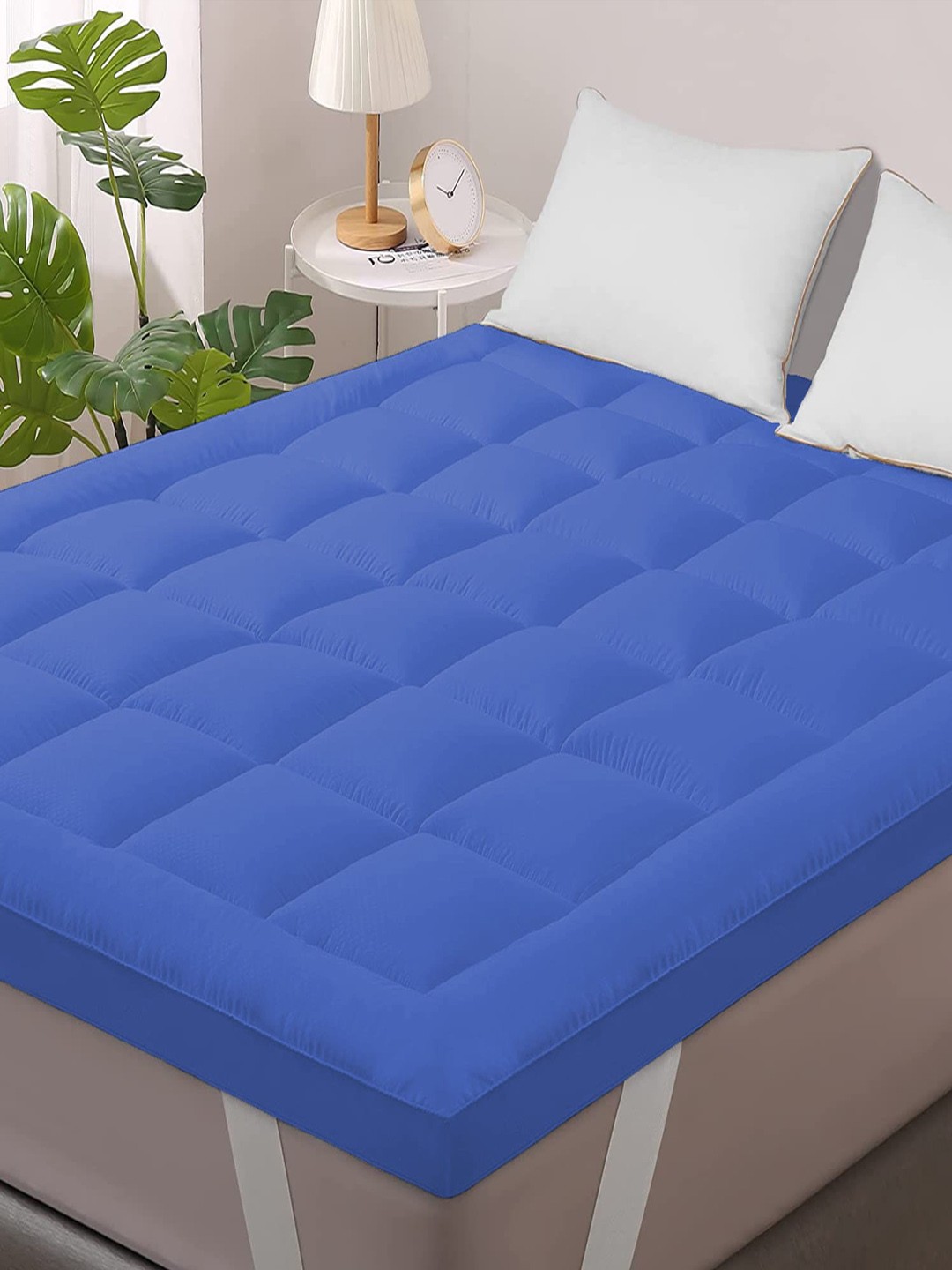 

Jaipur Linen Navy Blue Quilted Breathable Mattress Protector