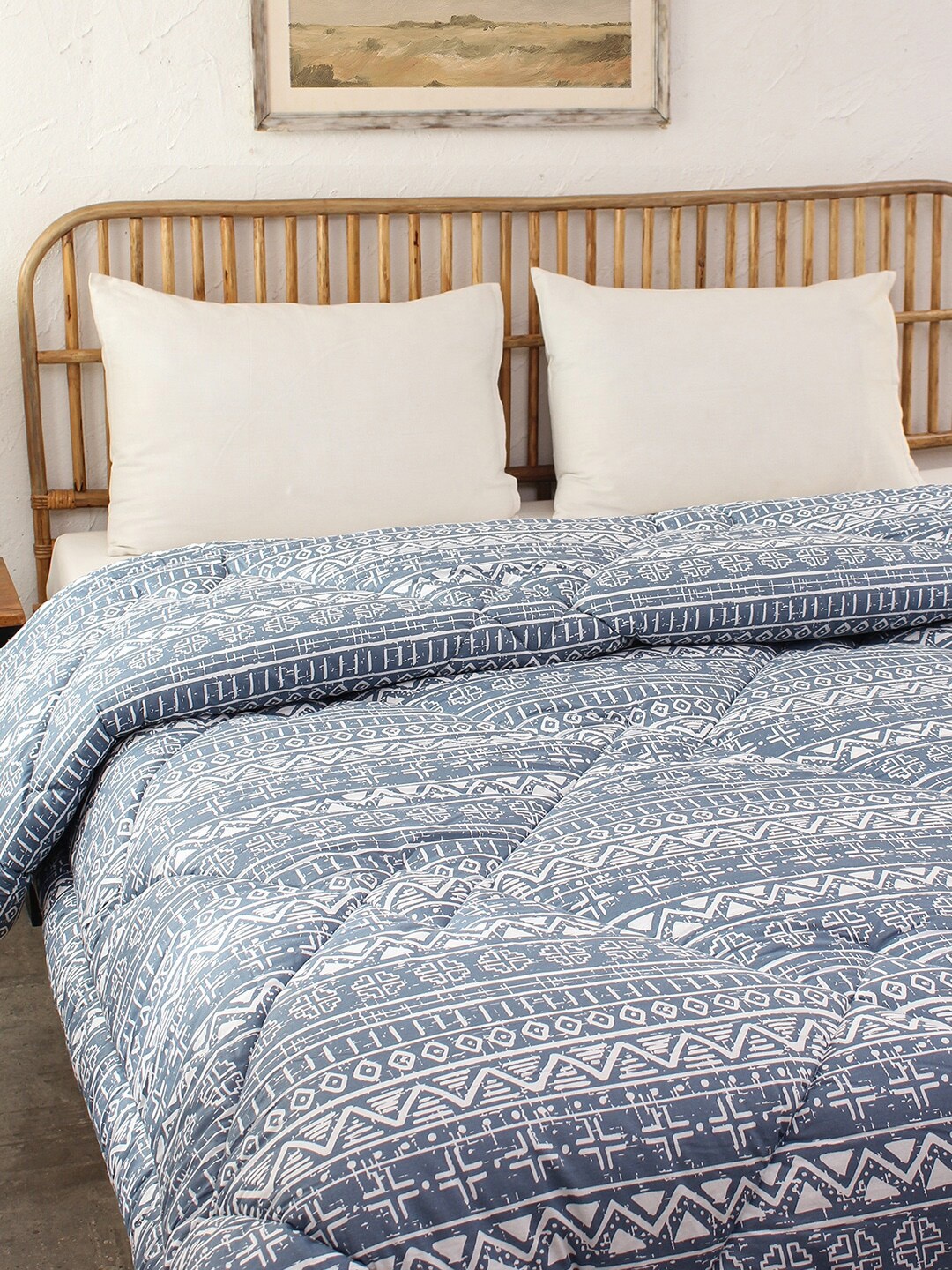 

House This Blue Ethnic Motifs Heavy Winter 350 GSM Double Bed Comforter