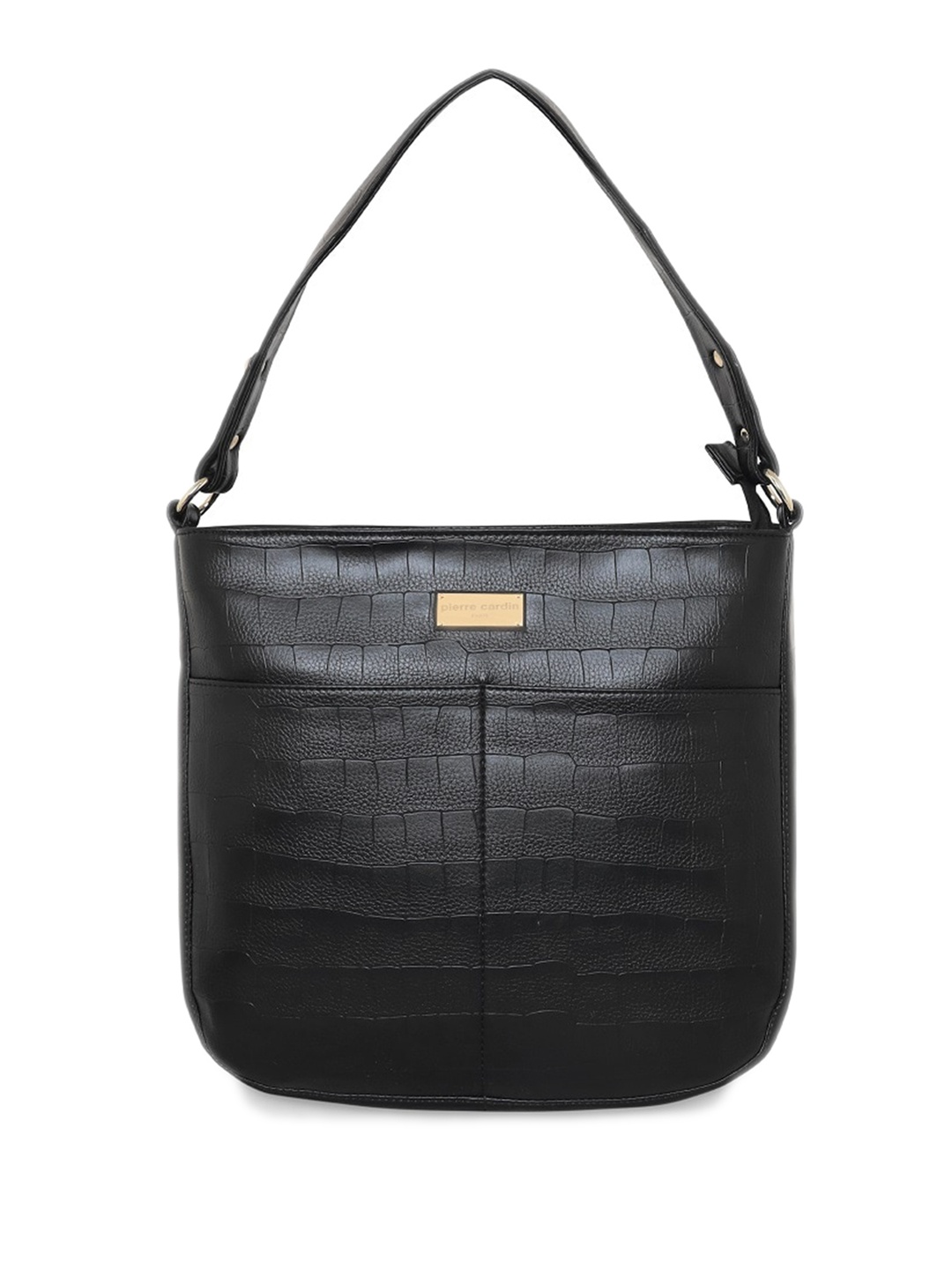 

pierre cardin Animal Textured Shoulder Bag, Black