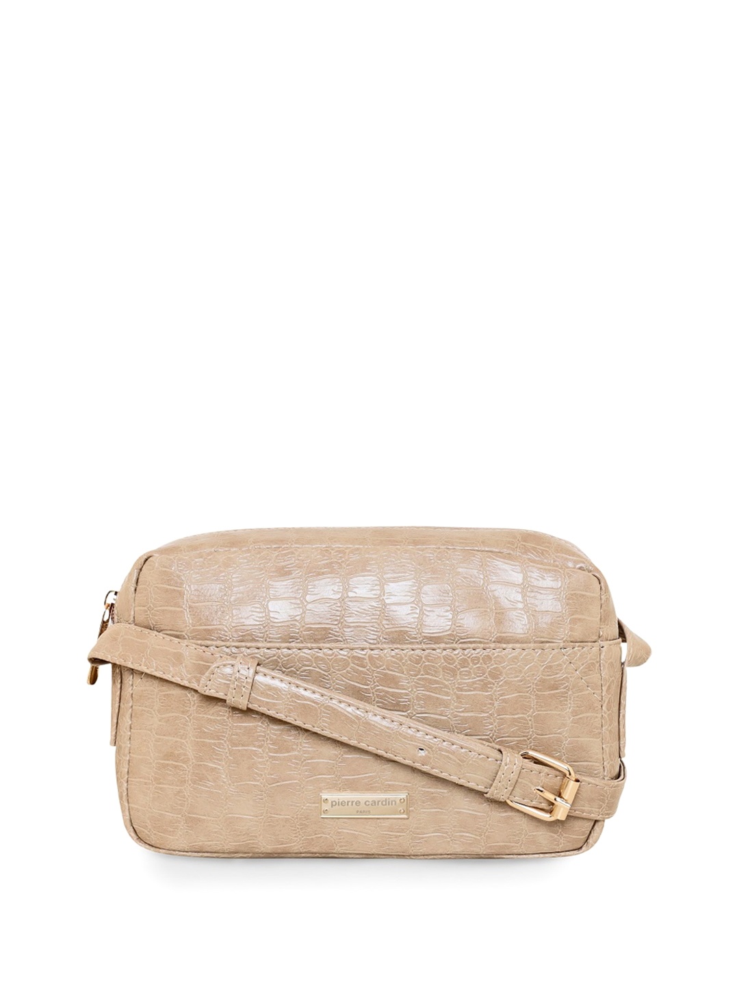 

pierre cardin Structured Sling Bag, Beige