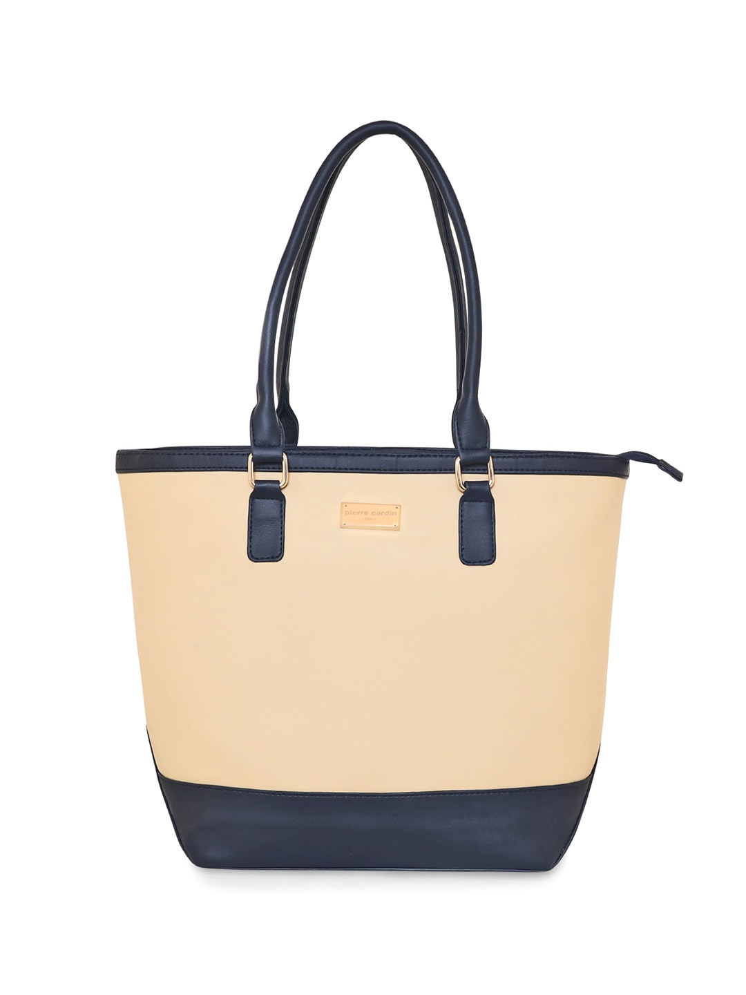 

pierre cardin Textured Structured Tote Bag, Beige
