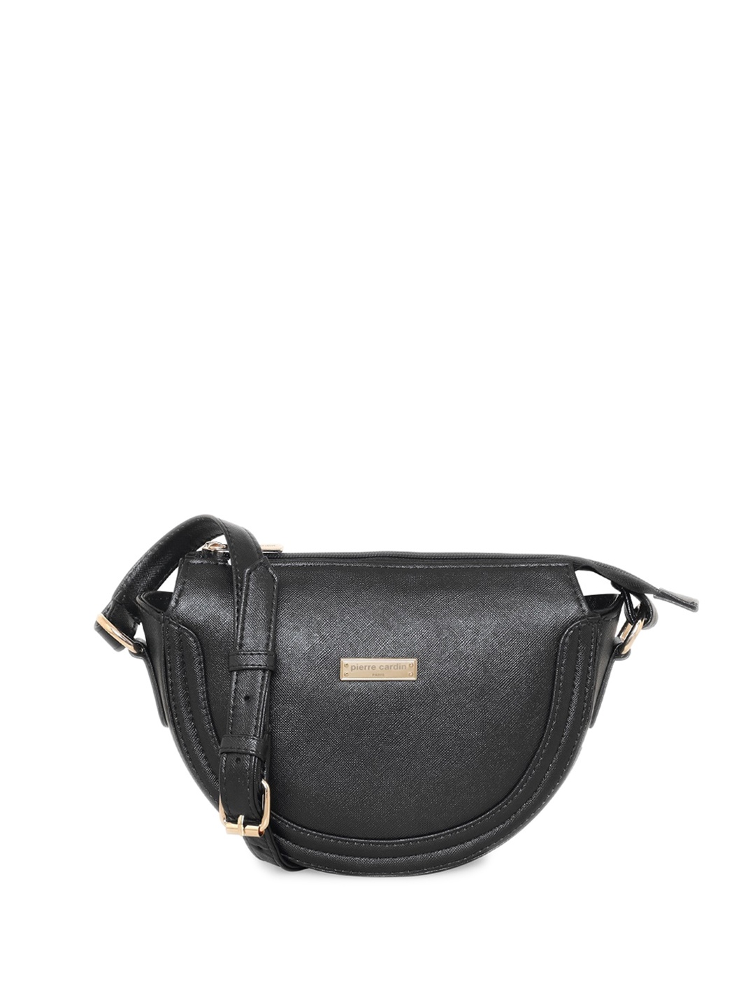 

pierre cardin Textured Structured Sling Bag, Black