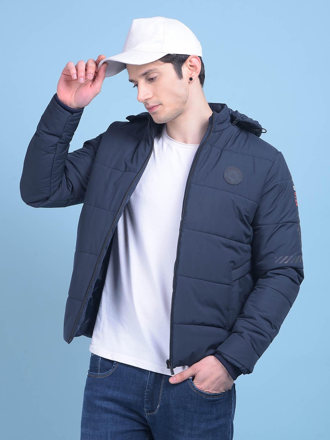 

Crimsoune Club Hooded Lightweight Padded Jacket, Navy blue